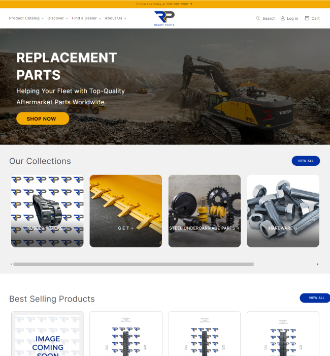 Custom Shopify eCommerce Website Development Reddy Parts- Portfolio Custom Shopify eCommerce Website Development Reddy Parts- Portfolio