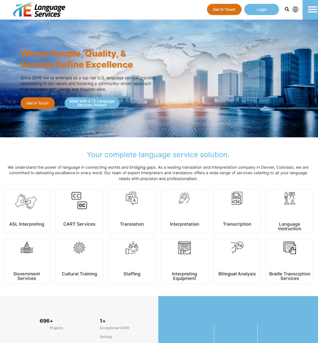 WordPress Website Development for a premier language services provider WordPress Website Development for a premier language services provider