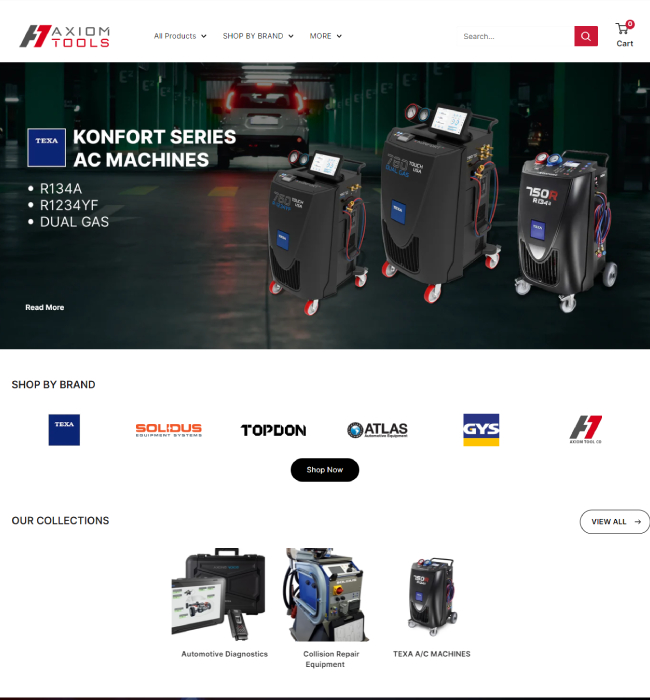 E-Commerce Website Development for Axiom Tools E-Commerce Website Development for Axiom Tools