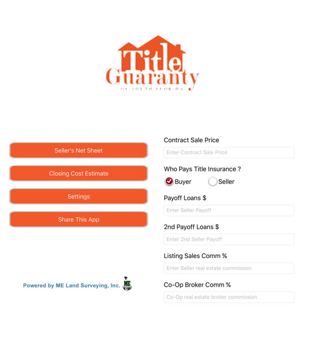 iOS App for the Closing Cost Estimation of the Property - Title Guaranty iOS App for the Closing Cost Estimation of the Property - Title Guaranty
