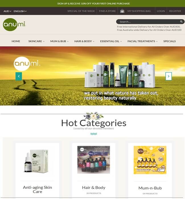 Magento Store Development for Cosmetics Industry, Australia- Anumi Skincare Magento Store Development for Cosmetics Industry, Australia- Anumi Skincare