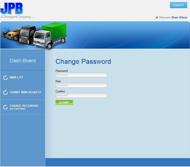 ASP Dot Net Website for Logistics 'JPB' - Transport Company ASP Dot Net Website for Logistics 'JPB' - Transport Company