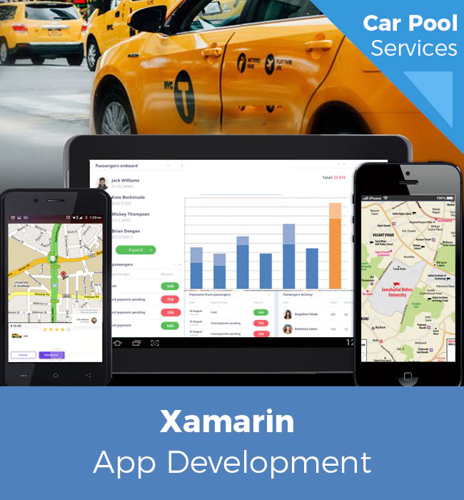 Xamarin Powered Mobile App for Car Pool Services Xamarin Powered Mobile App for Car Pool Services