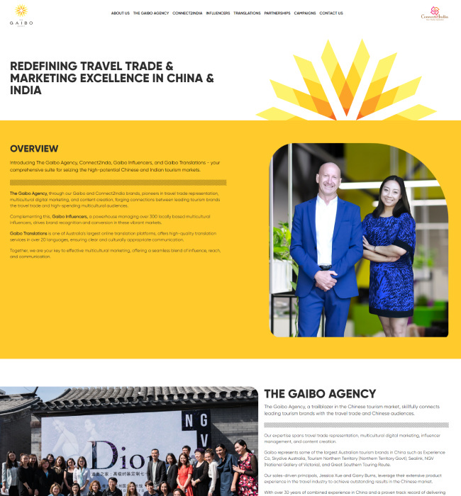 Business Website Development of Gaibo Agency using WordPress and HTML Business Website Development of Gaibo Agency using WordPress and HTML