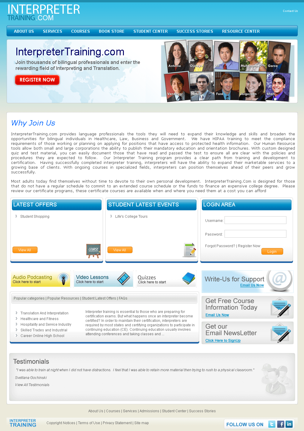 Dot Net Website for Language Professionals Online 'Interpreter Training' Dot Net Website for Language Professionals Online 'Interpreter Training'