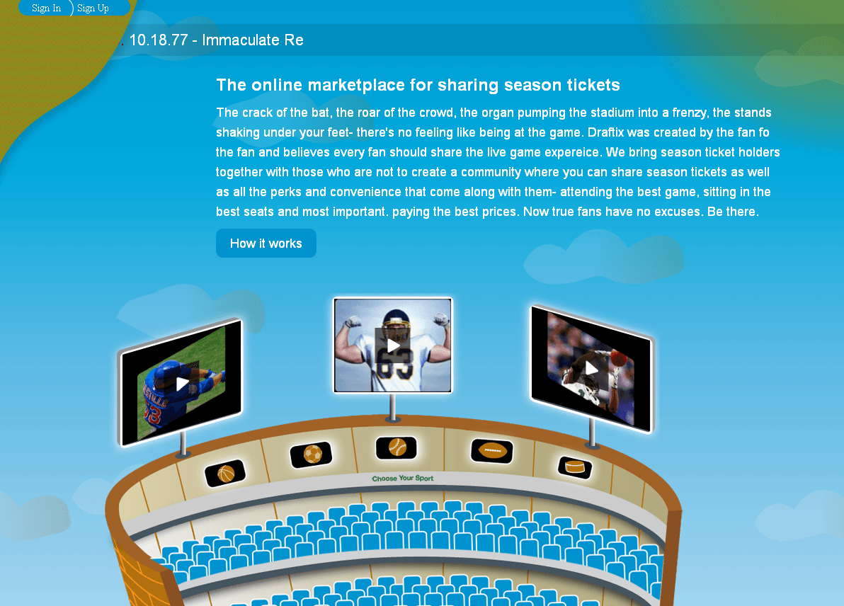 Draftix - A Ticket Buying Site Draftix - A Ticket Buying Site