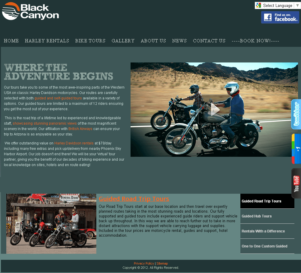 Development of Joomla Based Website - Black Canyon Tours Development of Joomla Based Website - Black Canyon Tours