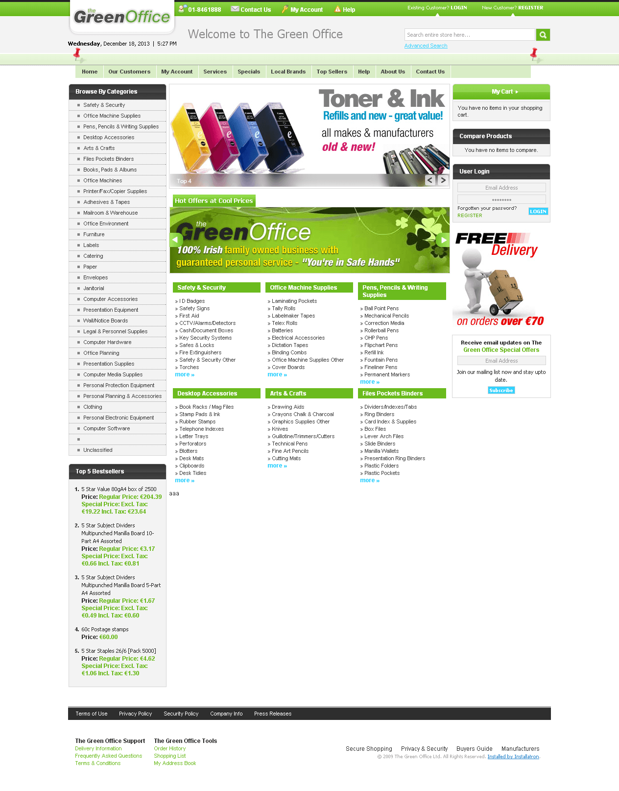 Magento Website for Online Stationary Products Seller 'GreenOffice' Magento Website for Online Stationary Products Seller 'GreenOffice'