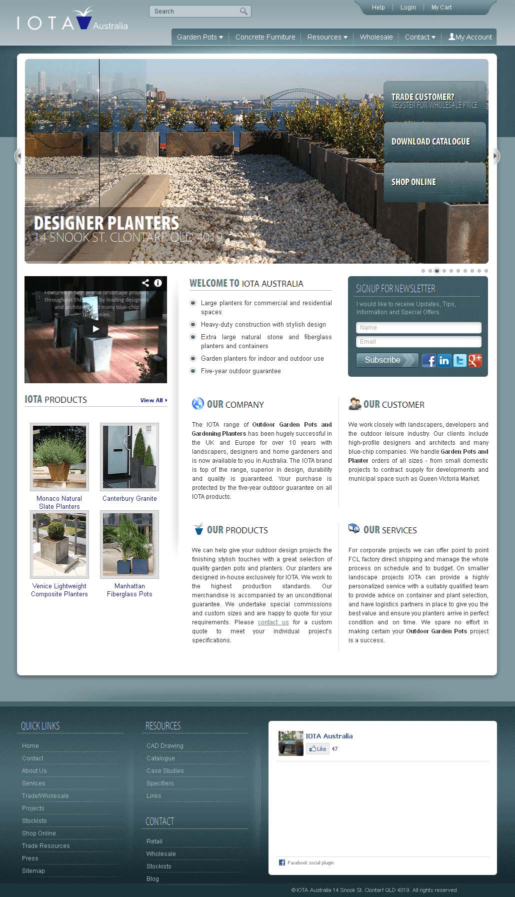 Magento Website for Outdoor Garden Pots & Planters Supplier 'IOTA' Magento Website for Outdoor Garden Pots & Planters Supplier 'IOTA'