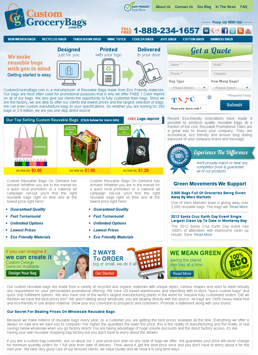 An Ecommerce Site for Selling Reusable Bags An Ecommerce Site for Selling Reusable Bags