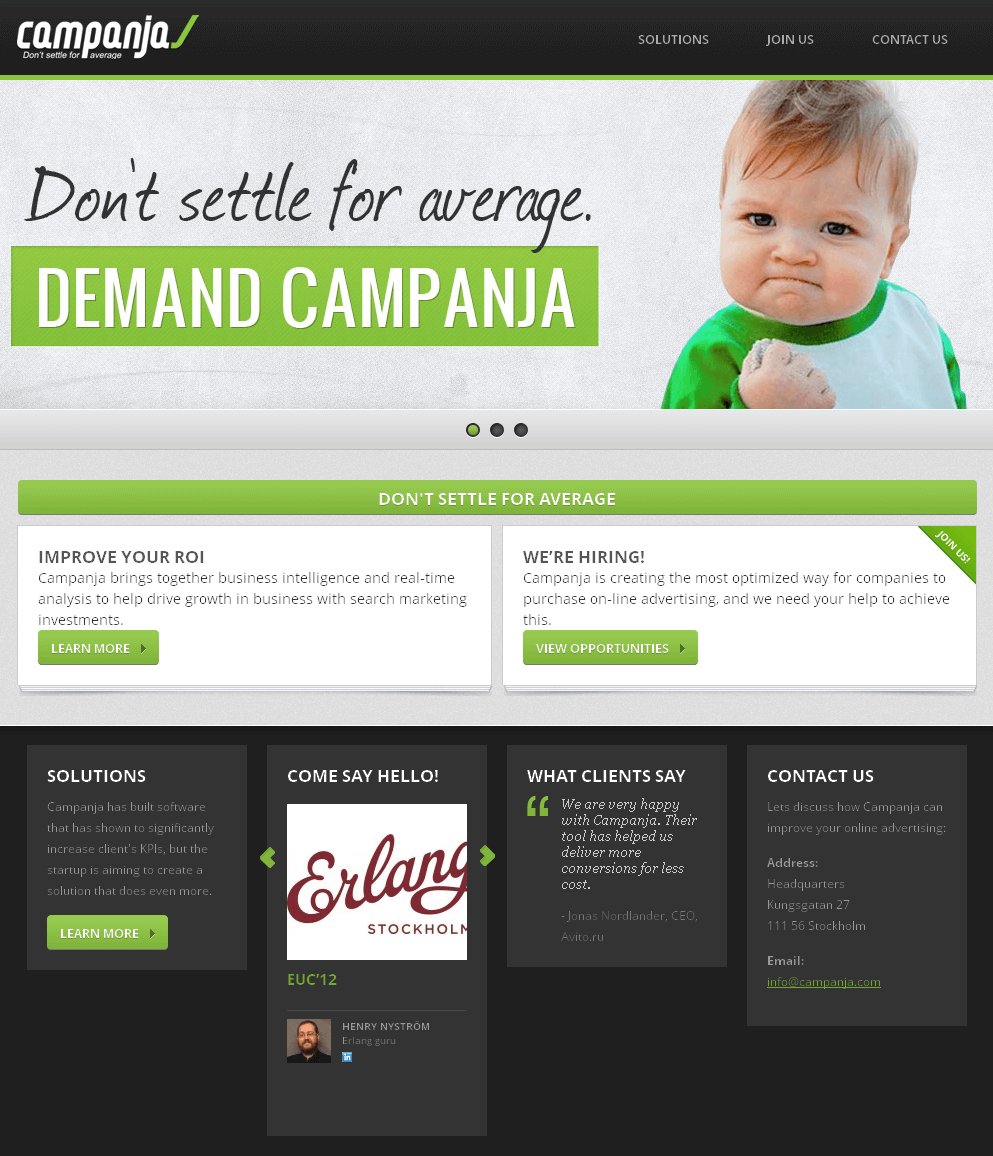 Website for Business Analyst & Promoter 'campanja' Using PHP Website for Business Analyst & Promoter 'campanja' Using PHP