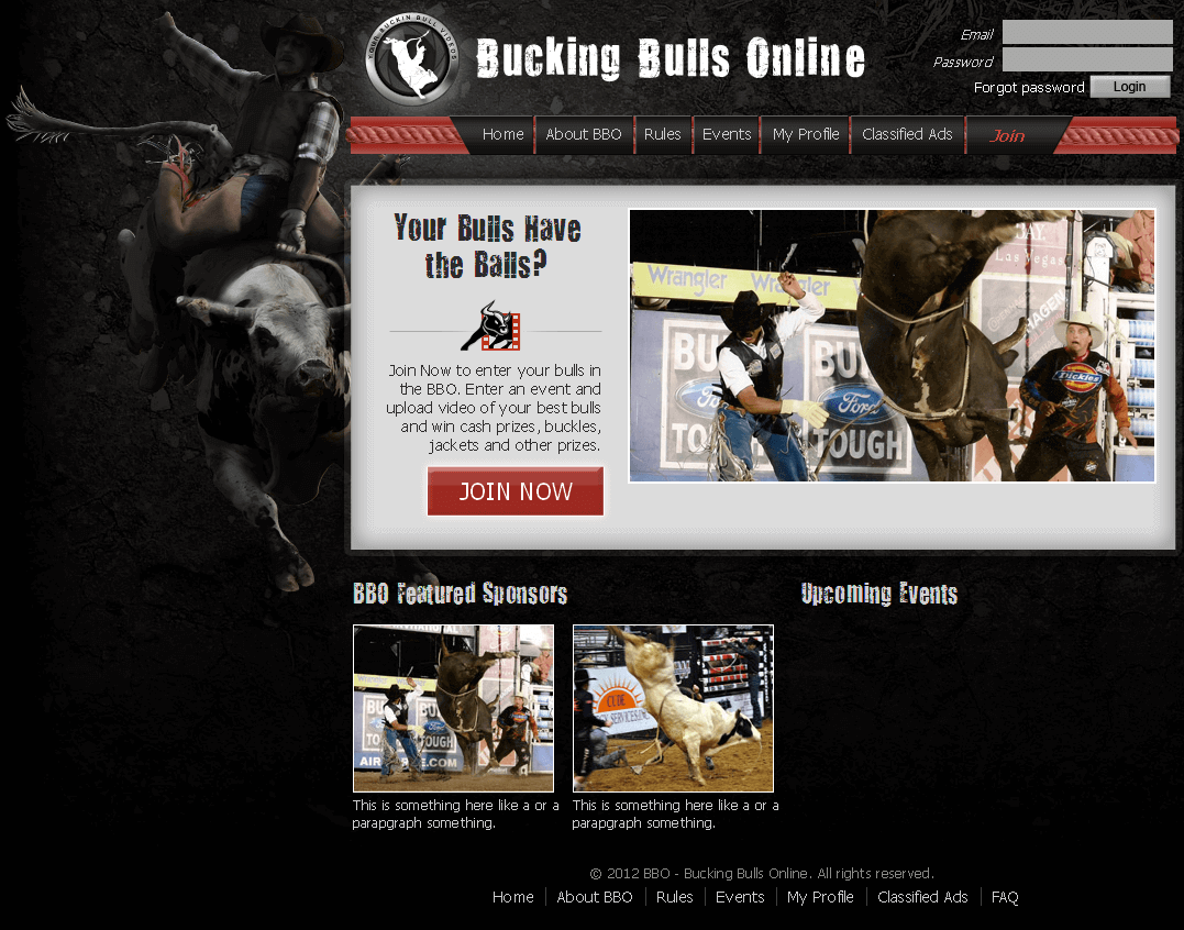 A Website for Bull Fight Events A Website for Bull Fight Events