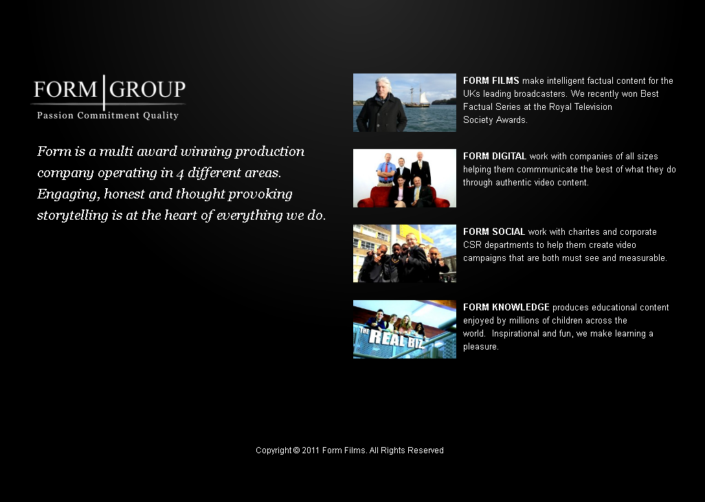 PHP Website for 'Form Group' - Video Listing Platform PHP Website for 'Form Group' - Video Listing Platform
