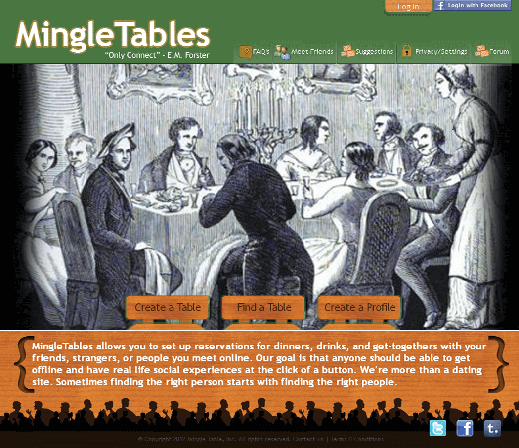Website for Online Dating Platform 'Mingle Tables' in CakePHP Website for Online Dating Platform 'Mingle Tables' in CakePHP
