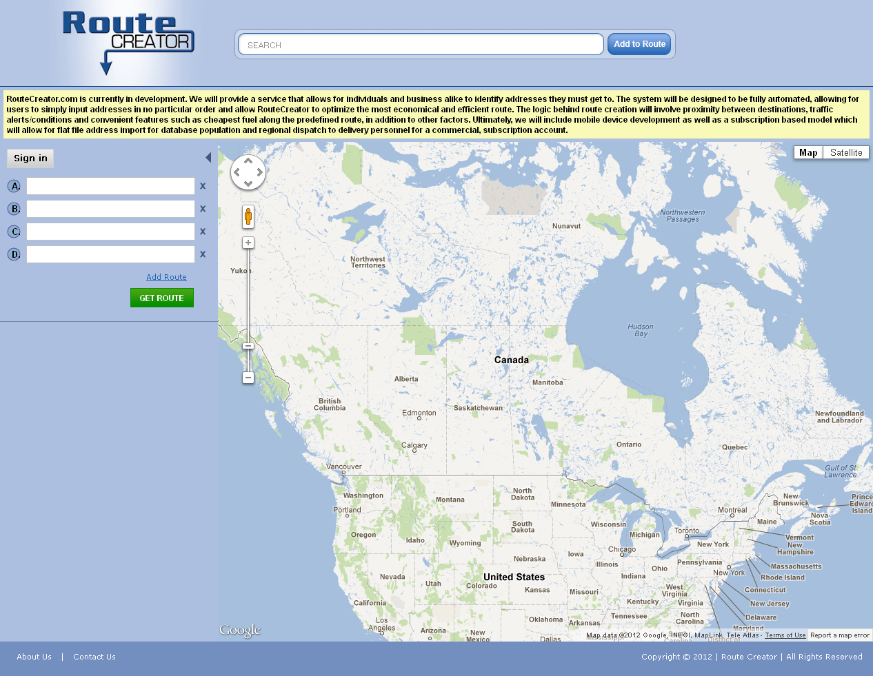 Website for 'Route Creator' Using PHP –Shortest Route Provider Website for 'Route Creator' Using PHP –Shortest Route Provider