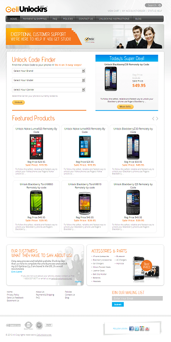 Development of E-commerce Site for Mobile Unlocking Software Development of E-commerce Site for Mobile Unlocking Software
