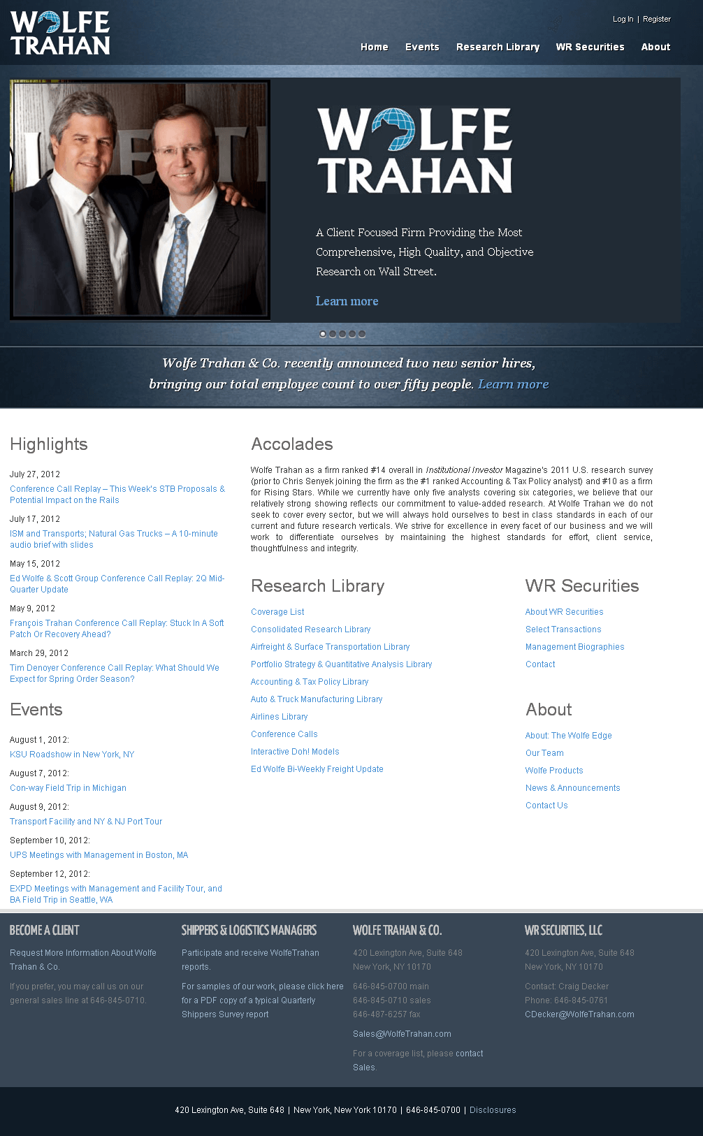 Worpdress Website for Banking 'Wolfe Trahan' - Finance Advisory Firm Worpdress Website for Banking 'Wolfe Trahan' - Finance Advisory Firm