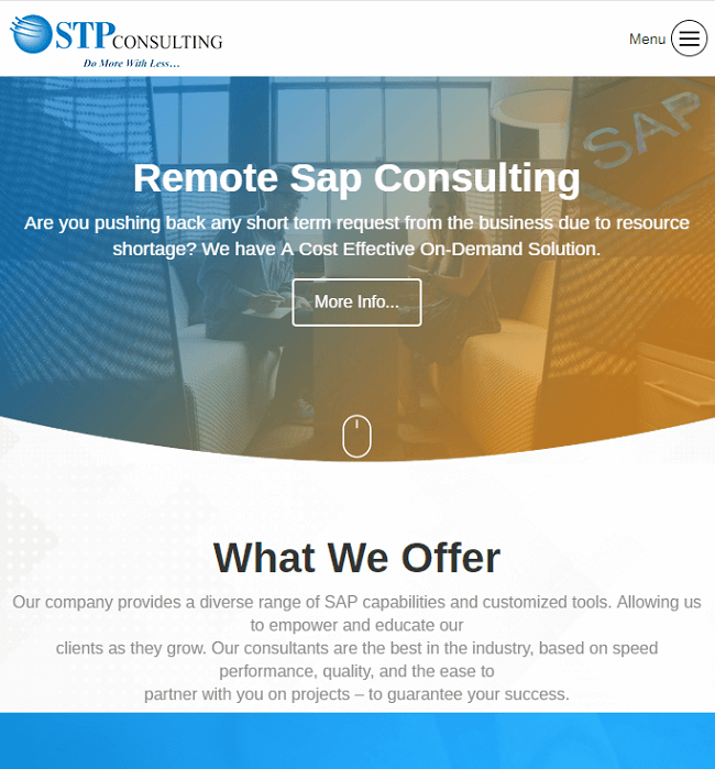 WordPress Website Development for STP Consulting, an IT Company in USA WordPress Website Development for STP Consulting, an IT Company in USA